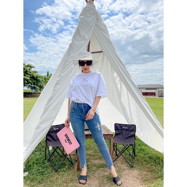 Canwear_Studio ll Skinny med-blue jean (X2) กางเกงยีนส์