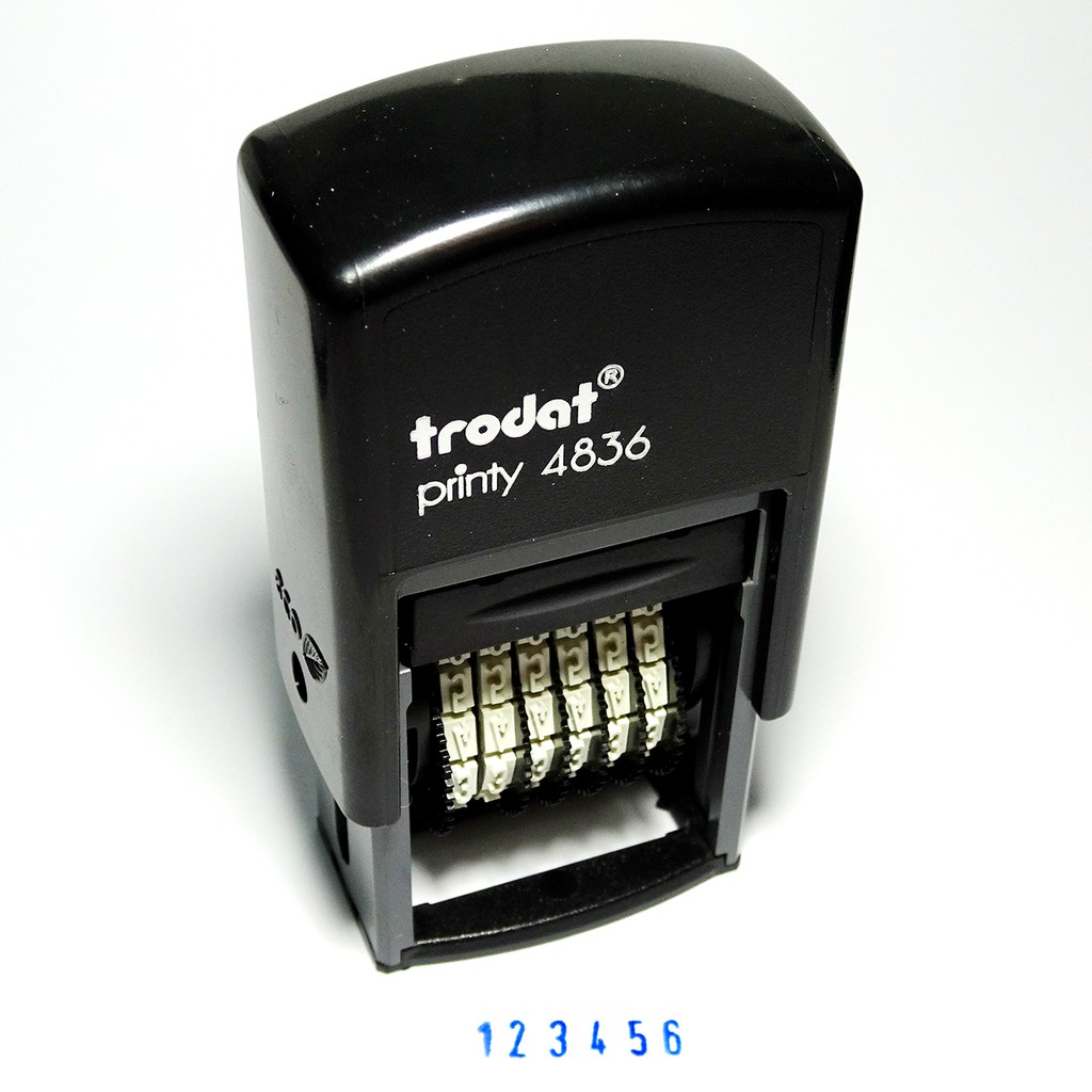 trodat 4836 ตรายางหมึกในตัว เลข 6 หลัก ตัวเลขสูง 3.8 mm. , trodat 48313 ตรายางหมึกในตัว ตัวเลข 13 หลัก ตัวเลขสูง 3.8 mm.