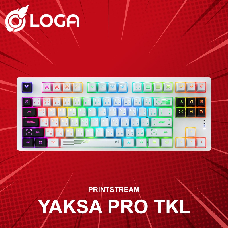 คีย์บอร์ด Loga รุ่น Yaksa PRO TKL : Printstream (ภาษาไทย) ประกันศูนย์ 2 ปี