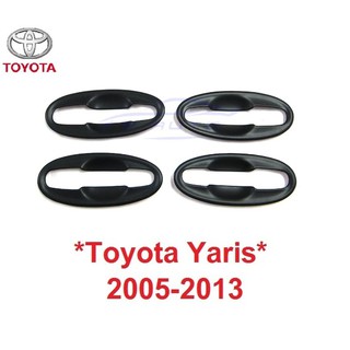 สีดำ ถาดรองมือเปิดประตู Toyota Yaris 2008 - 2013 เบ้ารองมือเปิด โตโยต้า ยาริส เบ้ากันรอย ถ้วยมือเปิด เบ้ามือ มือจับประตู