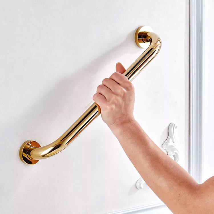 Biggers sanitary Luxury Gold color brass bathroom grab bar 30-50cm ... - Luxury Apartments With Grab Bars And Handrails