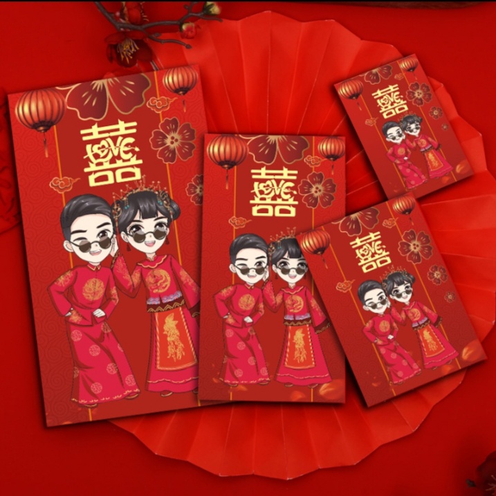 ซองแต่งงาน ซองงานแต่ง ซองอั่งเปา ซองซังฮี้ 1 แพค 10 ซอง - รูปที่ 2