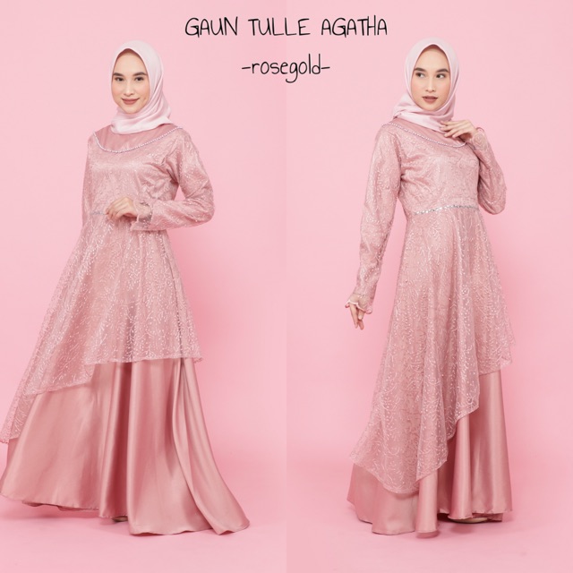 AGATHA TULLE DRESS / HIJAB DRESS สําหรับ WEDDINGS