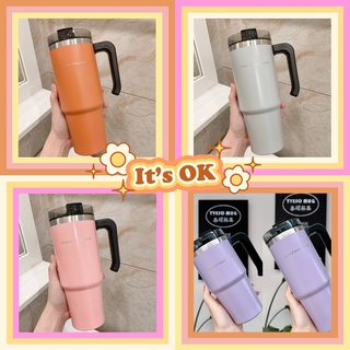 พร้อมส่งทุกขนาด เเก้วน้ำ TYESO 20 Oz,30 Oz เก็บความร้อน เย็น สแตนเลส304  พร้อมด้ามจับแก้ว  ฟรี !! หลอดดื่มน้ำ1ชิ้น