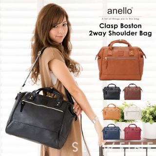 ANELLOของแท้2 WAY PU LEATHER BOSTON BAG