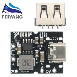 Type-c USB 5V 2A Boost Converter Step-Up โมดูลพลังงานแบตเตอรี่ลิเธียมชาร์จบอร์ดป้องกันจอแสดงผล LED USB สําหรับชาร์จ DIY