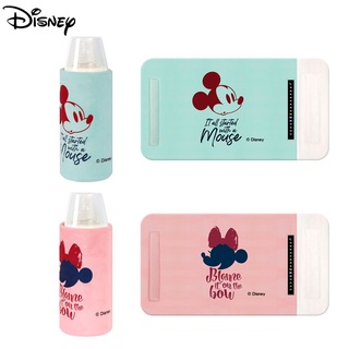 Disney ปลอกหุ้มขวดนม มีฉนวนกันความร้อน แบบพกพา ชาร์จ USB ลายมิกกี้ มินนี่ สําหรับเด็กทารก