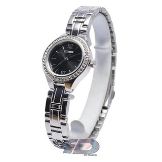 CITIZEN Womens Quartz Stainless Steel Watch รุ่น EJ6090-53E - Silver/Black