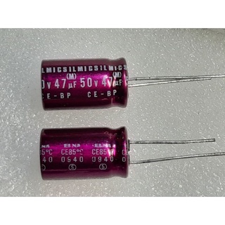 Elna Silmic CE-BP 47uf 50v  capacitor bipolar bp คาปาซิเตอร์ ตัวเก็บประจุ ไบโพลาร์ ไบโพล่า ไม่มีขั้ว