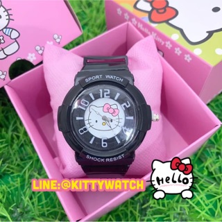 นาฬิกาคิตตี้สีดำ hello kitty watch