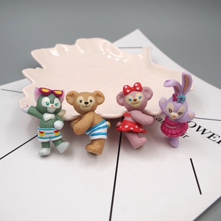 DUFFY Summer Beach Series ShellieMay StellaLou เค้ก เครื่องประดับ ตุ๊กตาพลาสติก figure น่ารักมาก DISNEY 1 ชุด 4 ชิ้น