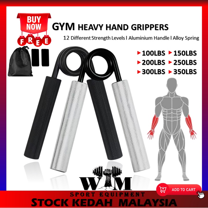 100-350LBS Heavy Hand Grip โลหะ Hand Grippers Gym ฟิตเนส Forearm Gripper Finger Strength Trainer ออกกําลังกายแขนออกกําลังกาย