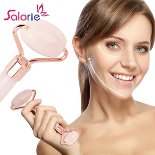 Salorie Resin Face Spa Massage Neck Roller Gua Sha Scraper Board Face Lift Up Wrinkle Remover Face Roller Scraper Set