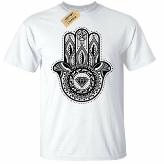 เสื้อยืด พิมพ์ลาย Hamsa สําหรับผู้ชายS-5XL