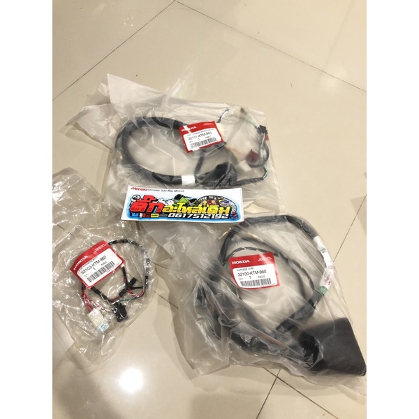 สายไฟเวฟ125Sรุ่นไฟเลี้ยวบังลมรุ่นคาร์บู🔹สตาร์ทเท้าแท้ศูนย์ได้3เส้น KTM-960