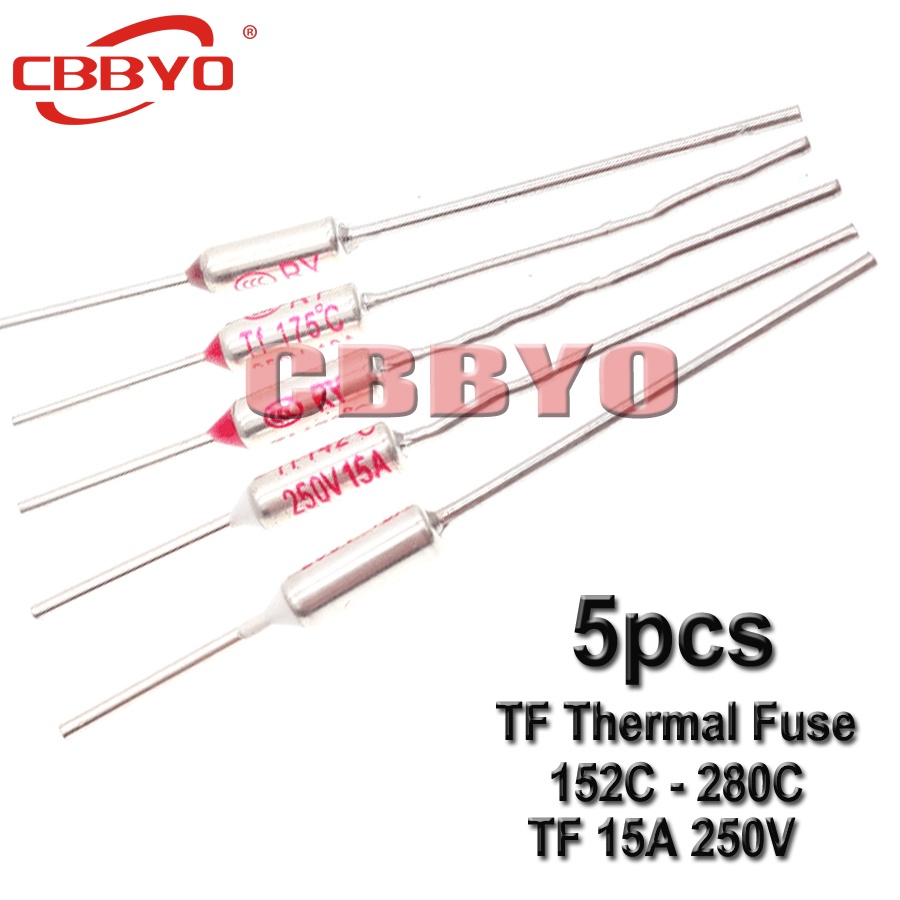 Tf ความร้อนฟิวส์ RY 15A 250V อุณหภูมิควบคุม Thermostat สวิทช์ 155C 157C 172C 185C 192C 200C 216C 255C องศา