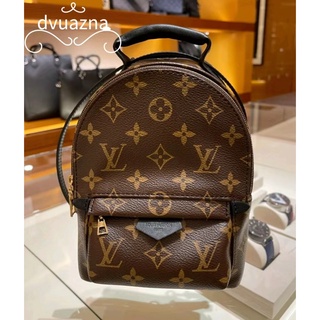 LOUIS VUITTON/LV Palm Springs series mini old flower canvas school bag backpack . ของแท้