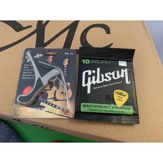 สายกีต้าร์โปร่ง🎸แถมคาโป้เหล็ก🎸แถมปิ๊ก ยี้ห้อgibson