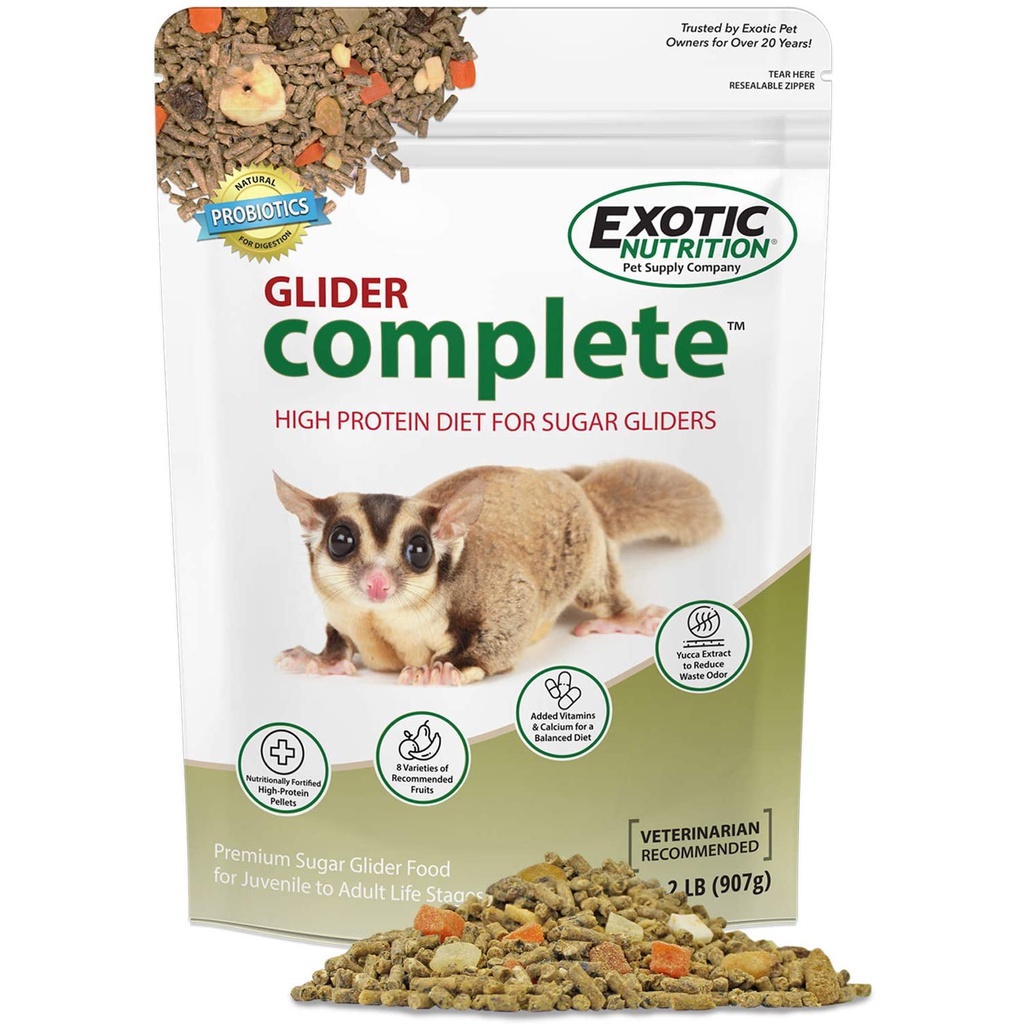 RANDOLPH แรนดอล์ฟ-Exotic Nutrition Glider Complete อาหารชูก้าไรเดอร์สูตรสมบูรณ์ 2LB. (907g.)