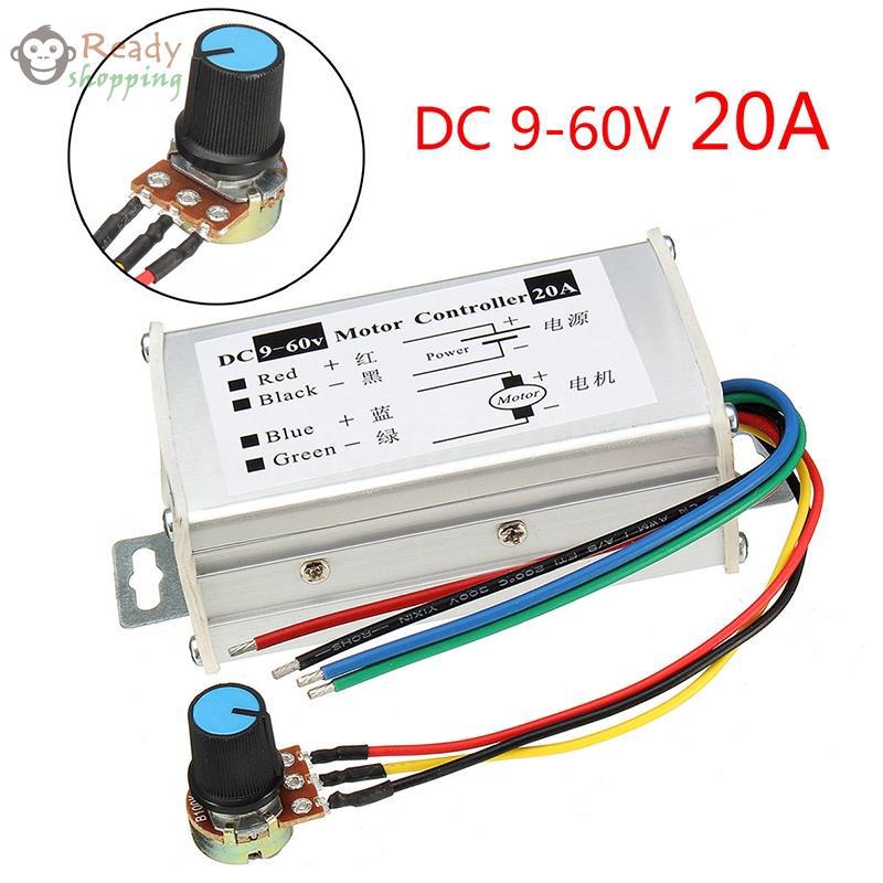 Dc 9-60 V ตัวควบคุมความเร็วชีพจรความกว้าง Modulator Pwm