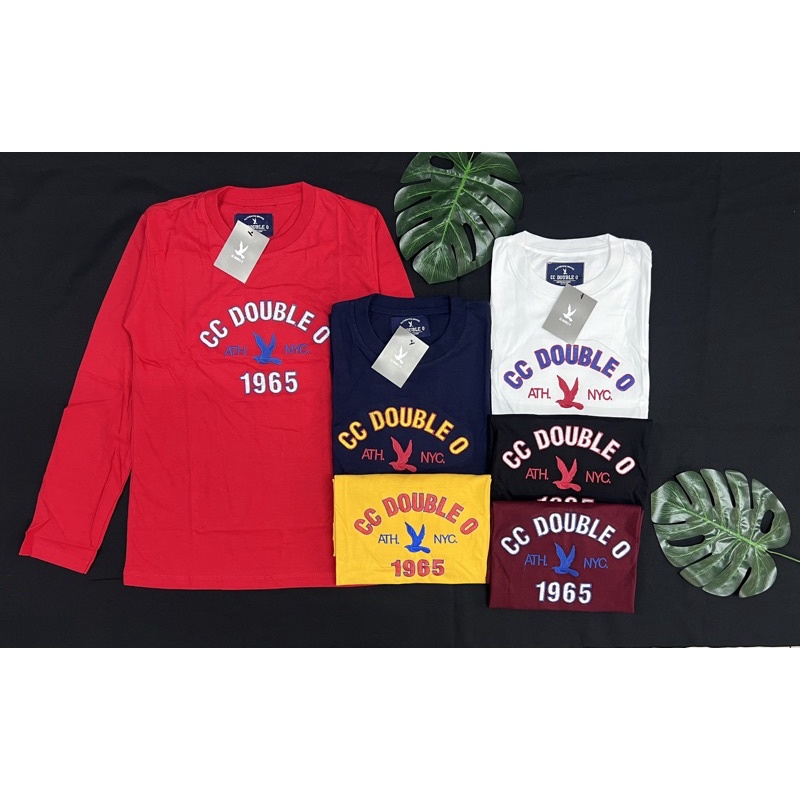 เสื้อยืดแขนยาว CC DOUBLE O งานปัก LONG 01   สินค้าขายดี ( SMLXL) ราคา ถูกที่สุด ดีลบีเคเค