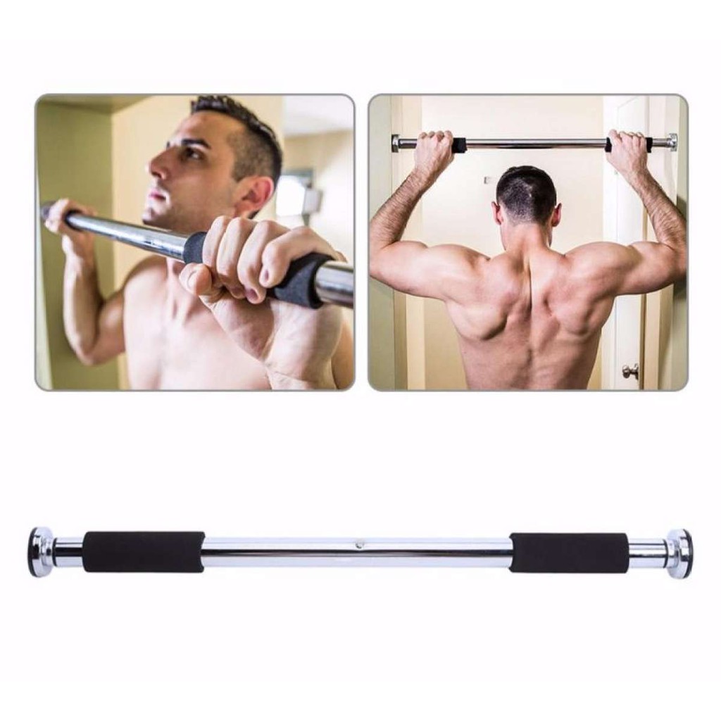 khstor บาร์โหนดึงข้อ ติดประตู ขนาด 60-100 ซม (สีเงิน)    001