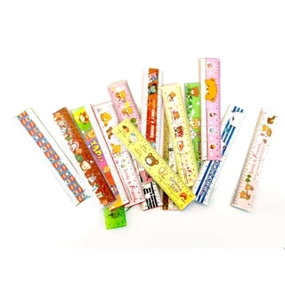 S0463 [รุ่นทึบ 16ซม.] ไม้บรรทัด พลาสติก ลายการ์ตูน รุ่นประหยัด สุ่มลาย (6นิ้ว) น่ารักมากๆ
