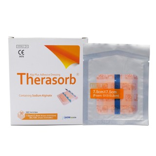 Therasorb Algi Plus Adhesive Dressing Foam (แบบมีขอบกาว)7.5x7.5cm