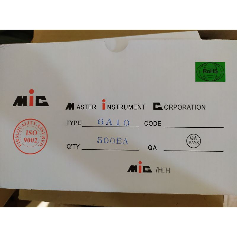 50 ชิ้นไดโอด 6 ampere RENTENG ใน 6A10 ไดโอด 6A MIC ROLL