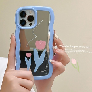 เคสโทรศัพท์มือถือกระจก ลายดอกไม้ สําหรับ Apple iphone 13Pro 11 12x8plus