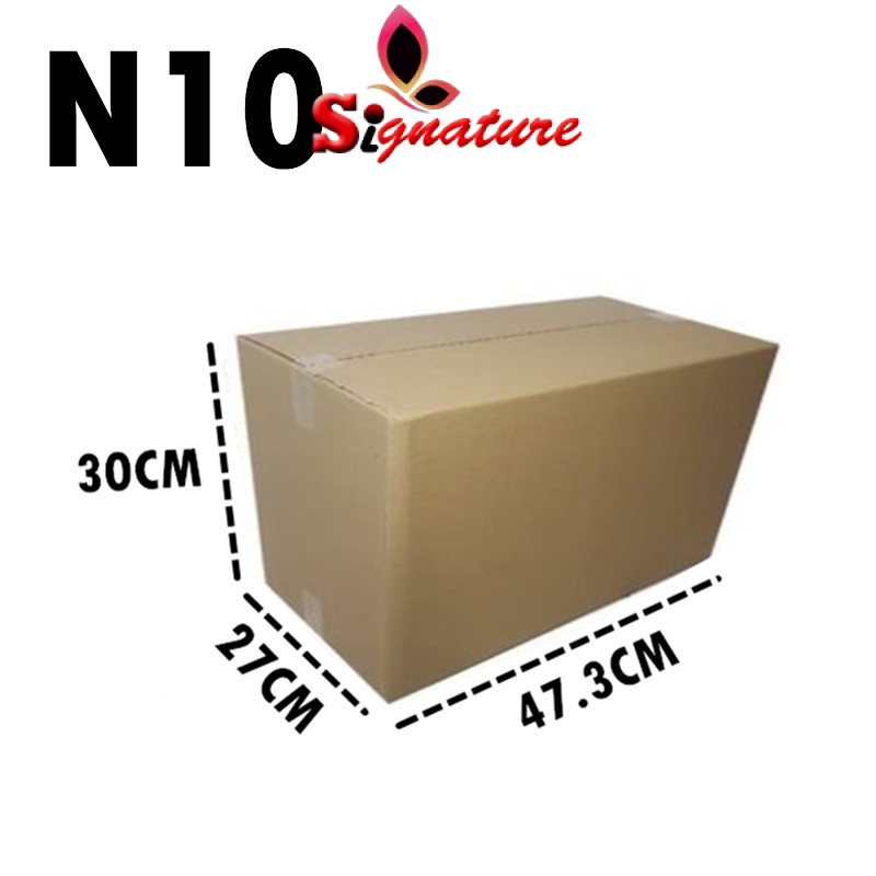 N10 3A Craft Paper Box Packing (10/50 ชิ้น) kotak Box