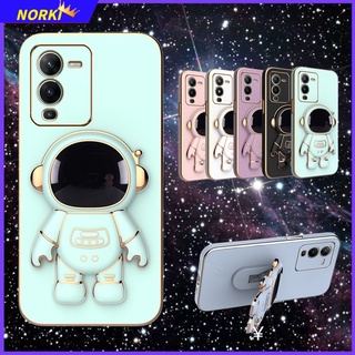 เคสซิลิโคนนิ่ม ลายนักบินอวกาศ พร้อมขาตั้ง สําหรับ VIVO V27E V23 V23E V23Pro V25 V25E V25Pro V20Pro V15 V15Pro