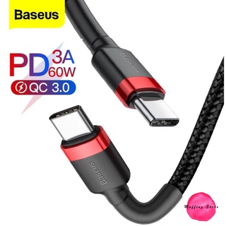 💜ถูกจริง/ส่งไว📦Baseus สายชาร์จ Type C to Type C PD 60W100W QC3.0 สายถักรองรับ FastCharge SuperFastCharge Samsung ไอแพด