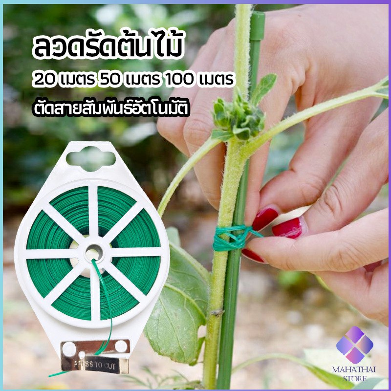 MahaThai ลวดรัดต้นไม้ ลวดดัดกิ่ง เนคไททำสวน ลวดมัดสายไฟ ลวดอเนกประสงค์ gardening tie