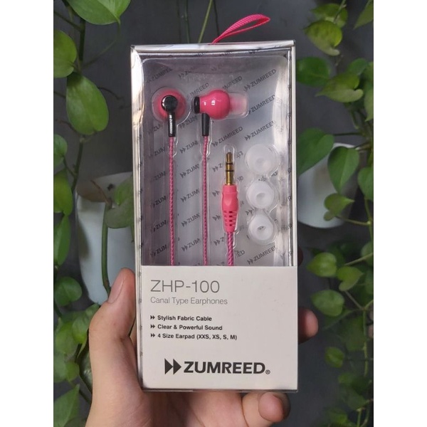 หูฟัง ZUMREED ZHP-100 ของแท้ Canal Type Earphones สี Pink