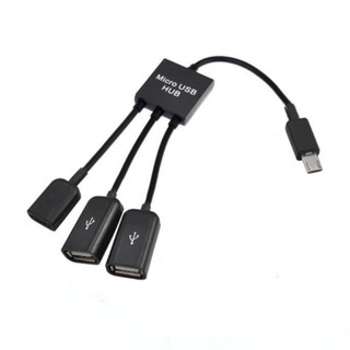 3 in 1 USB OTG Cable Adapter Micro USB Hub USB OTG Adapter for Smartphone - intl