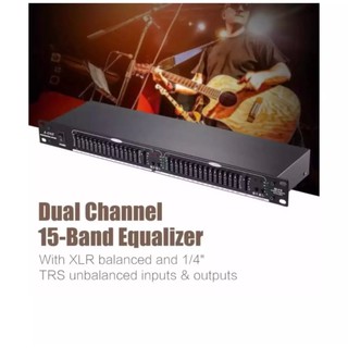 EQ-215 Dual Channel 15-Band Equalizer 1U Rack Mount - intl