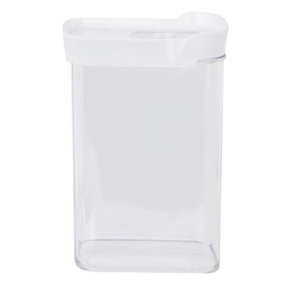 ว๊าว🍟 กล่องอาหารเหลี่ยมฝาสไลด์ LOC-TITE 2.2 ลิตร สีขาว ภาชนะใส่อาหาร FOOD CONTAINER SLIDE LOC-TITE 2.2L WHITE