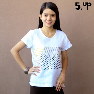 5UP เสื้อแขนสั้นคอกลม - CL25242WH