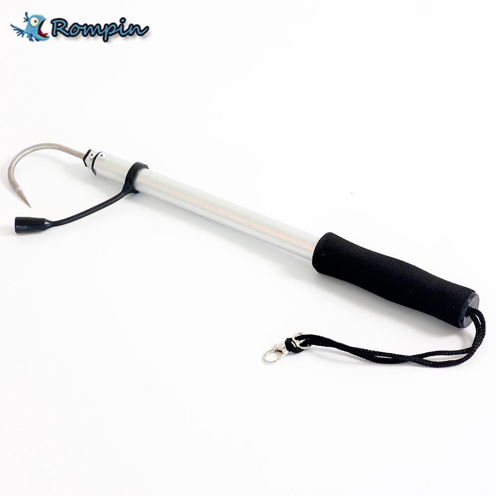 Portable Telescopic Fish Gaff Stainless Fishing Spear/Hook Fish Tackle Sea Tool Tackle accessory tool 60cm 90cm