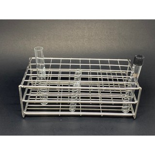 ที่ใส่หลอดทดลองแบบสแตนเลส Test Tube Rack Stainless ตะแกรง หลอดทดลอง