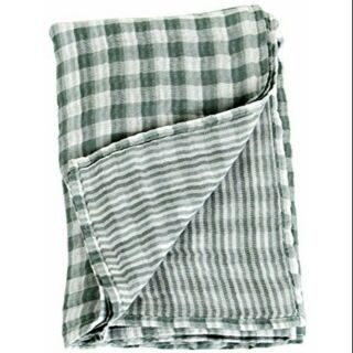 Lulujo ผ้าอ้อมมัสลินคอตตอน  Baby Reversible Muslin Cotton Swaddles Blanket - Grey