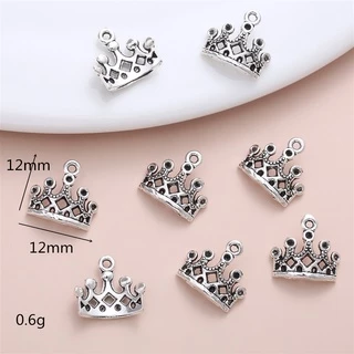 จี้รูปมงกุฎ สไตล์วินเทจ สําหรับทําเครื่องประดับ สร้อยคอ DIY จํานวน 20 ชิ้น ต่อชุด