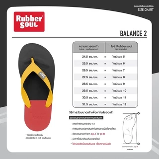 Rubber Soul รุ่น Balance-2 รองเท้าแตะแบบหนีบ ของแท้ 100%