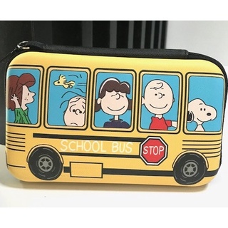 SNOOPY YL กล่องใส่ Pwb , HDD , หูฟัง , เอนกประสงค์, Size XL ลาย SNOOPY  BUS eva กันกระแทก งานดี ขนาด16x10x3.5cm  BY 8118