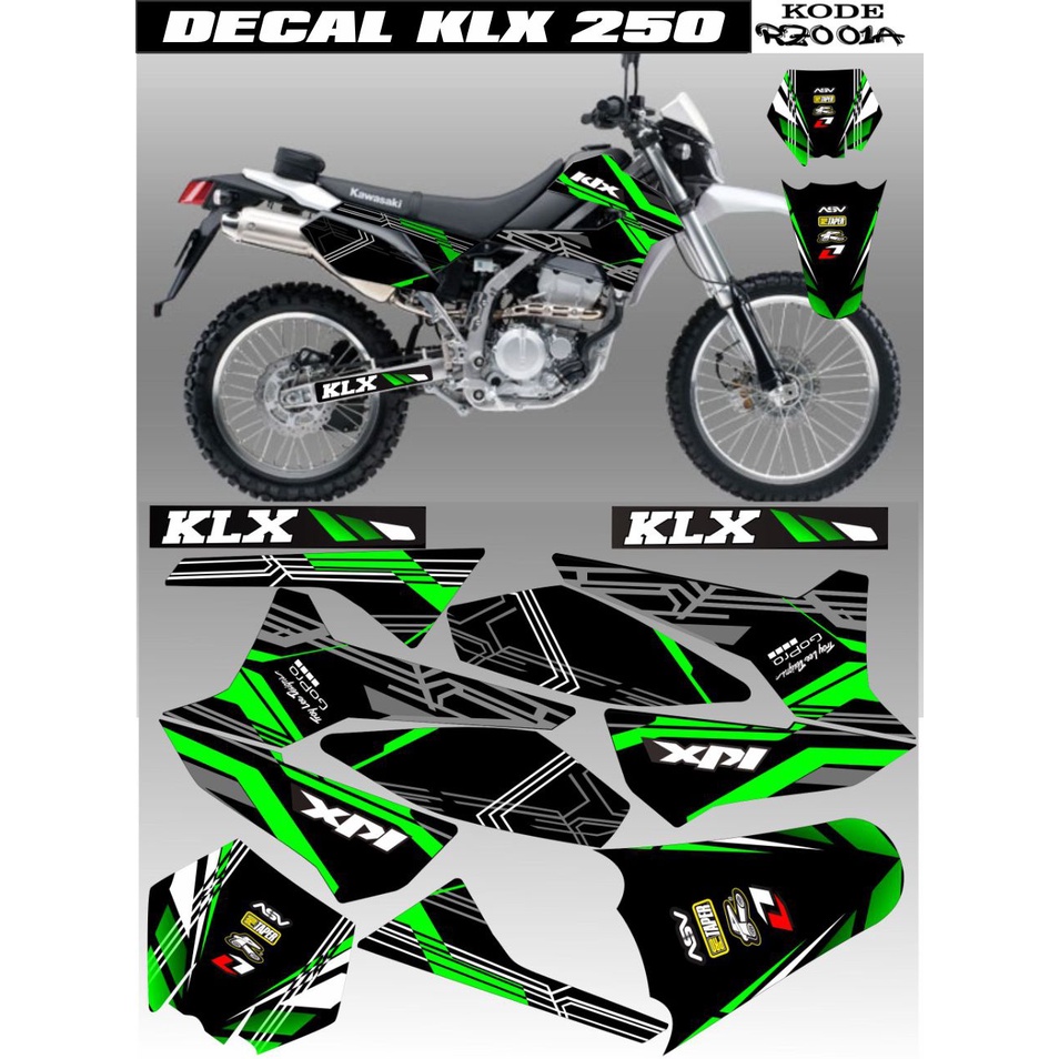 สติ๊กเกอร์ KAWASAKI KLX 250 MOTORCYCLE DECAL CODE 01