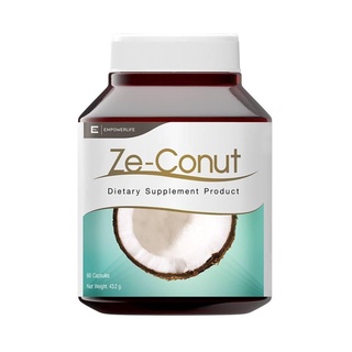 Ze-Conut ซีโคนัท น้ำมันมะพร้าว สกัดเย็น บริสุทธิ์ อัดเม็ด ช่วยเผาผลาญไขมัน ขนาด 60 แคปซูล 19241