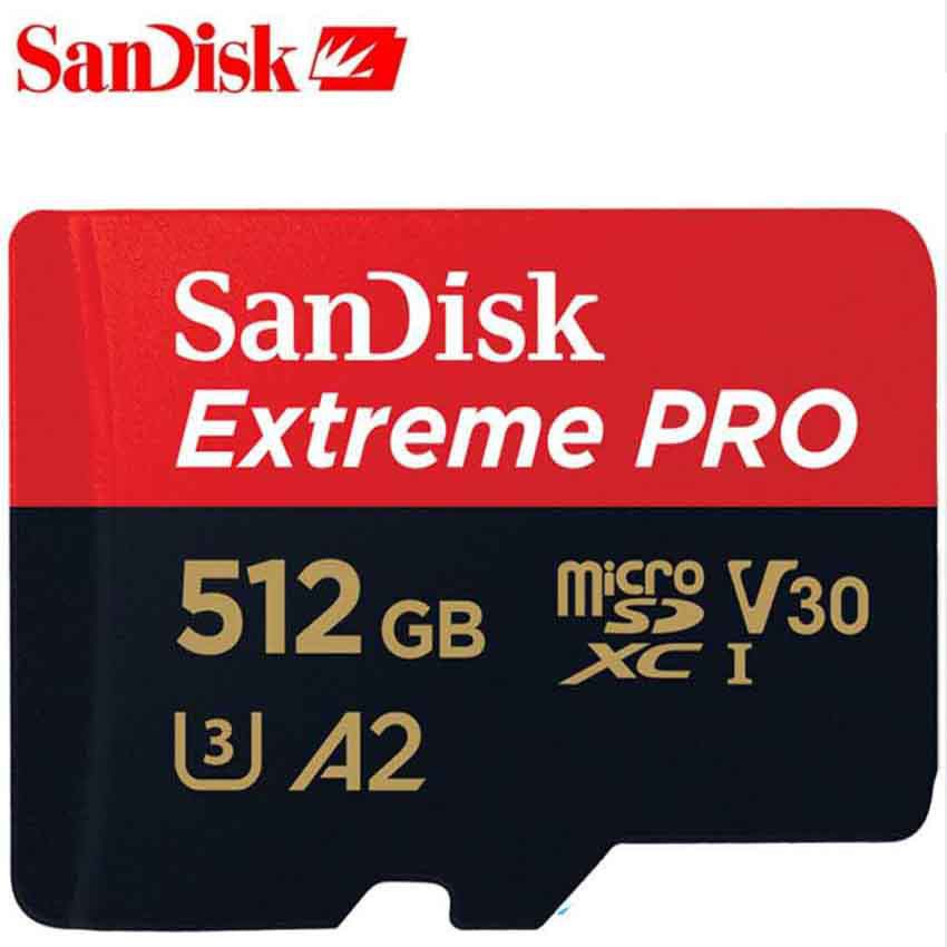 Extreme Extreme Pro V30 A2 U3 Memory Card c10 TF Card Micro SD 512g + Adapter