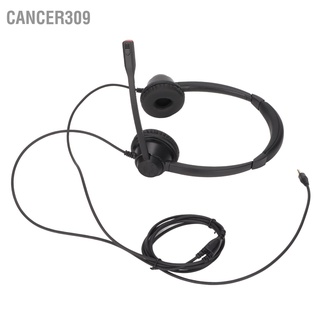 Cancer309 Binaural ชุดหูฟังสเตอริโอ สองด้าน 3.5 มม. พร้อมเสียงสเตอริโอ Hd สําหรับประชุม คุยออนไลน์