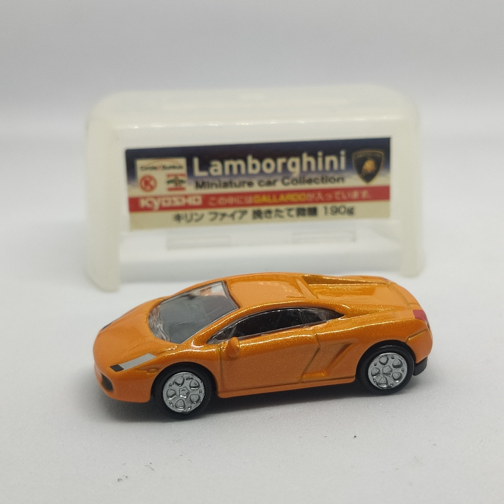 โมเดลรถจิ๋ว 1:100 Lamborghini gallado สีส้ม งาน Kyosho
